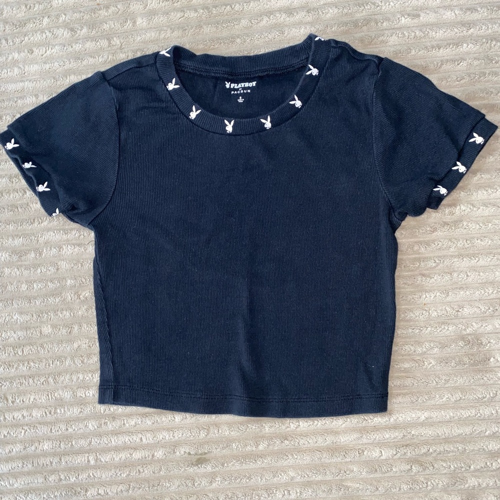 🐇 Playboy by PacSun Ribbed Baby Tee - Size Small